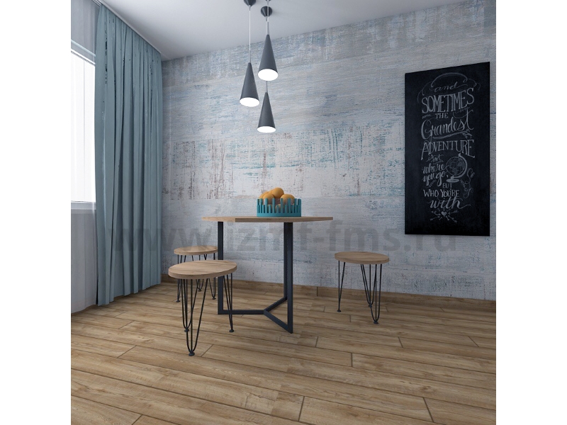 LOFT Опора табурета Н-430 RAL 9005, черная 2